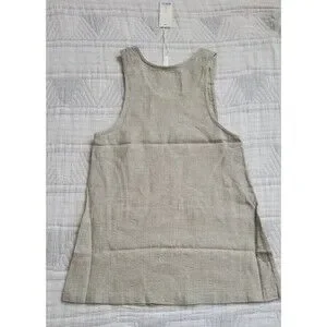 Rylee and Cru linen dress overall light green 6/7y nwt